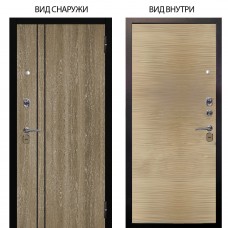 Стальная БЕРЛОГА XS / Гейджи Орех мраморный / Элегант Дорс светлый горизонт