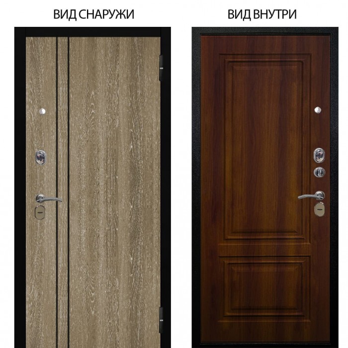 Стальная БЕРЛОГА XS / Гейджи Орех мраморный / Элион Дуб рустикальный