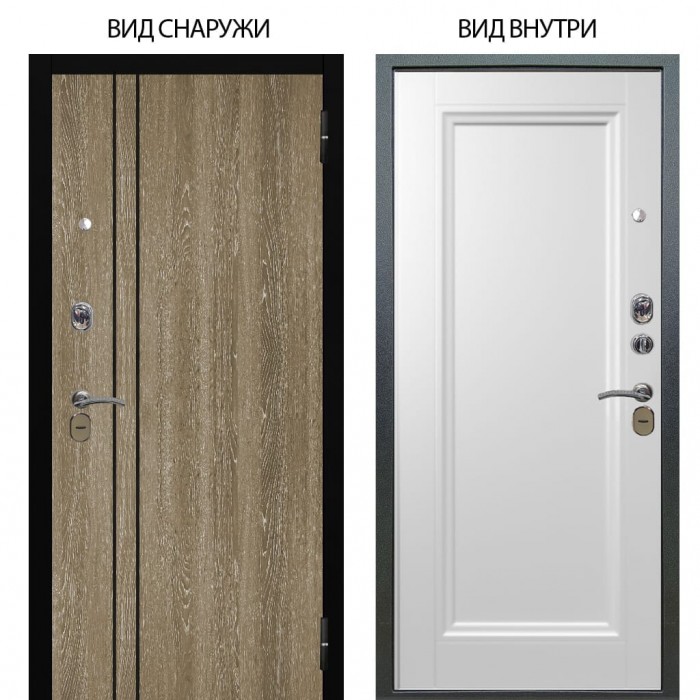 Стальная БЕРЛОГА XS / Гейджи Орех мраморный / Анастасия 1 Белый снег