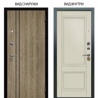 Стальная БЕРЛОГА XS / Гейджи Орех мраморный / Анастасия 2 Ваниль винил