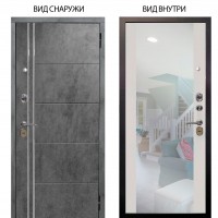 Стальная БЕРЛОГА XS / Лофт Темный бетон / Вояж Белое дерево