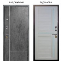 Стальная БЕРЛОГА XS / Лофт Темный бетон / Мирра Белая лиственница