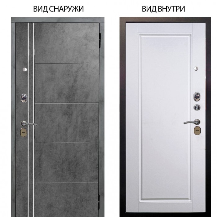 Стальная БЕРЛОГА XS / Лофт Темный бетон / Тревор Софт милк