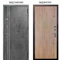 Стальная БЕРЛОГА XS / Лофт Темный бетон / Элегант Рустик соломенный