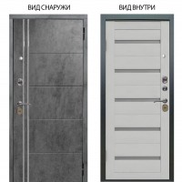 Стальная БЕРЛОГА XS / Лофт Темный бетон / Александра Серый винил