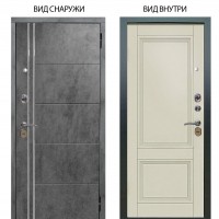 Стальная БЕРЛОГА XS / Лофт Темный бетон / Анастасия 2 Ваниль винил