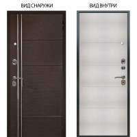 Стальная БЕРЛОГА XS / Лофт Венге горизонт / Агат Вельвет белый горизонт