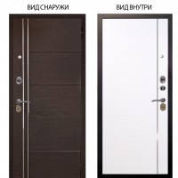 Стальная БЕРЛОГА XS / Лофт Венге горизонт / Гауда Роял вуд белый