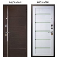 Стальная БЕРЛОГА XS / Лофт Венге горизонт / Александра Белый глянец