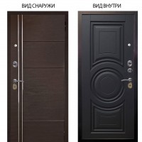 Стальная БЕРЛОГА XS / Лофт Венге горизонт / Могадиш Черный софт