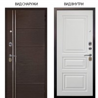 Стальная БЕРЛОГА XS / Лофт Венге горизонт / Скиф Софт милк