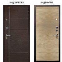 Стальная БЕРЛОГА XS / Лофт Венге горизонт / Элегант Дорс светлый горизонт