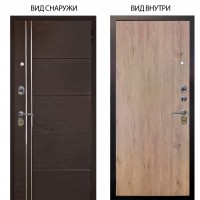 Стальная БЕРЛОГА XS / Лофт Венге горизонт / Элегант Рустик соломенный