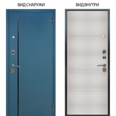 Стальная БЕРЛОГА XS / Рина Бирюза софт / Агат Вельвет белый горизонт
