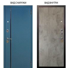 Стальная БЕРЛОГА XS / Рина Бирюза софт / Агат Светлый бетон