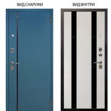 Стальная БЕРЛОГА XS / Рина Бирюза софт / Дуэт Белое дерево вставки Кензо
