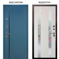 Стальная БЕРЛОГА XS / Рина Бирюза софт / Дуэт Белое дерево вставки Николь