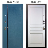 Стальная БЕРЛОГА XS / Рина Бирюза софт / Каролина Белая эмаль