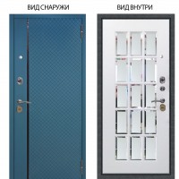 Стальная БЕРЛОГА XS / Рина Бирюза софт / Мэрелин Софт милк с фацетом и пескоструем