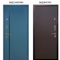 Стальная БЕРЛОГА XS / Рина Бирюза софт / Элегант Венге горизонт