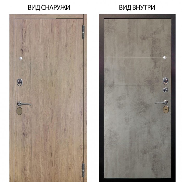 Стальная БЕРЛОГА XS / Элегант Рустик соломенный / Агат Светлый бетон