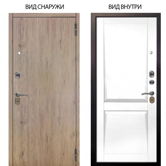 Стальная БЕРЛОГА XS / Элегант Рустик соломенный / Ариана Белая эмаль