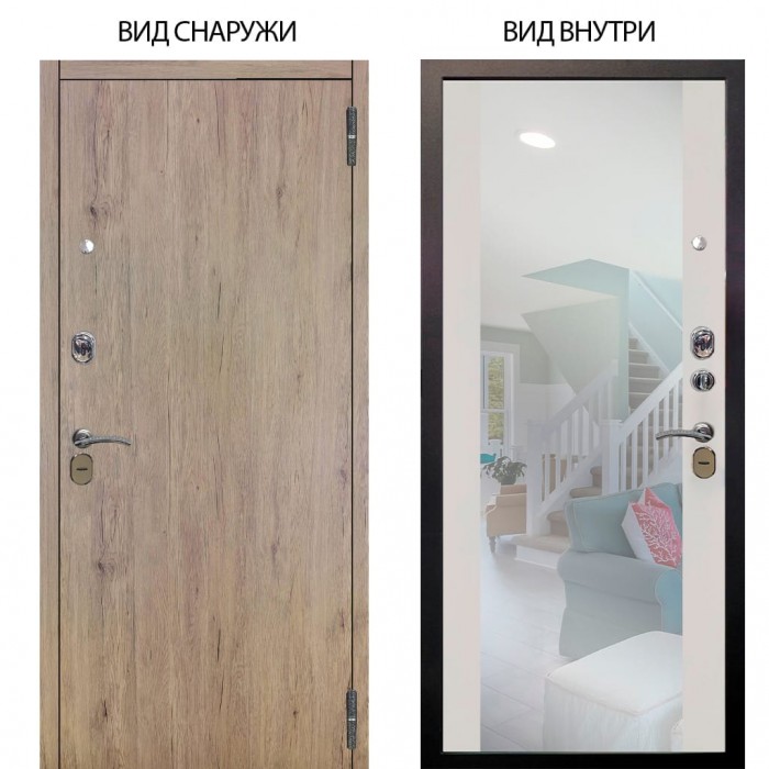 Стальная БЕРЛОГА XS / Элегант Рустик соломенный / Вояж Белое дерево