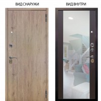 Стальная БЕРЛОГА XS / Элегант Рустик соломенный / Вояж Венге