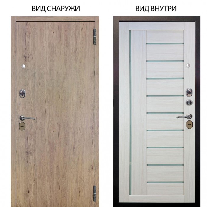 Стальная БЕРЛОГА XS / Элегант Рустик соломенный / Диана Белая лиственница