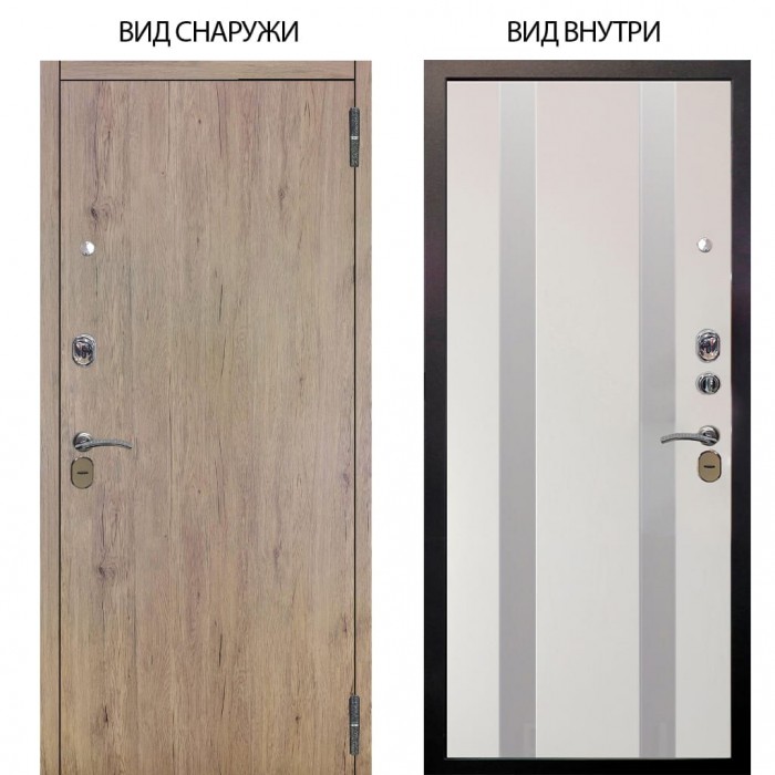 Стальная БЕРЛОГА XS / Элегант Рустик соломенный / Дуэт Белое дерево вставки Изабель