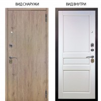 Стальная БЕРЛОГА XS / Элегант Рустик соломенный / Каролина Белая эмаль