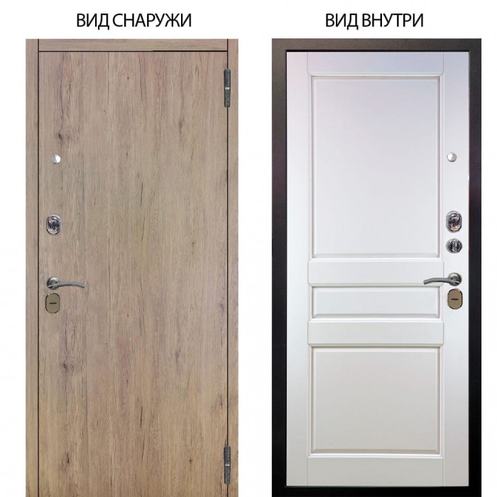 Стальная БЕРЛОГА XS / Элегант Рустик соломенный / Каролина Белая эмаль