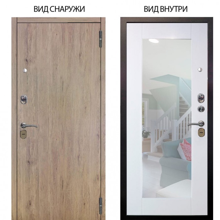 Стальная БЕРЛОГА XS / Элегант Рустик соломенный / Милли Роял вуд белый