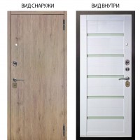 Стальная БЕРЛОГА XS / Элегант Рустик соломенный / Александра Белый глянец