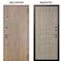 Стальная БЕРЛОГА XS / Элегант Рустик соломенный / Скиф Дуб филадельфия крем