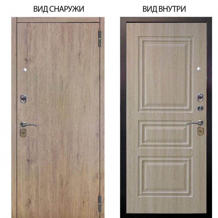 Стальная БЕРЛОГА XS / Элегант Рустик соломенный / Скиф Дуб филадельфия крем