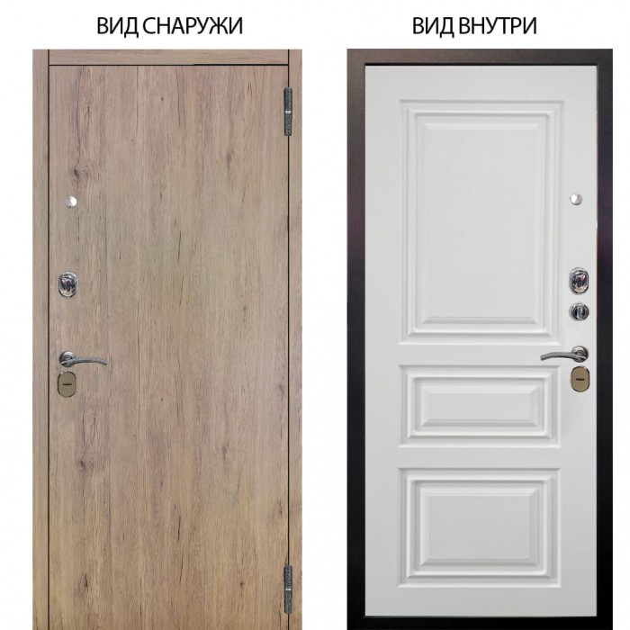 Стальная БЕРЛОГА XS / Элегант Рустик соломенный / Скиф Софт милк