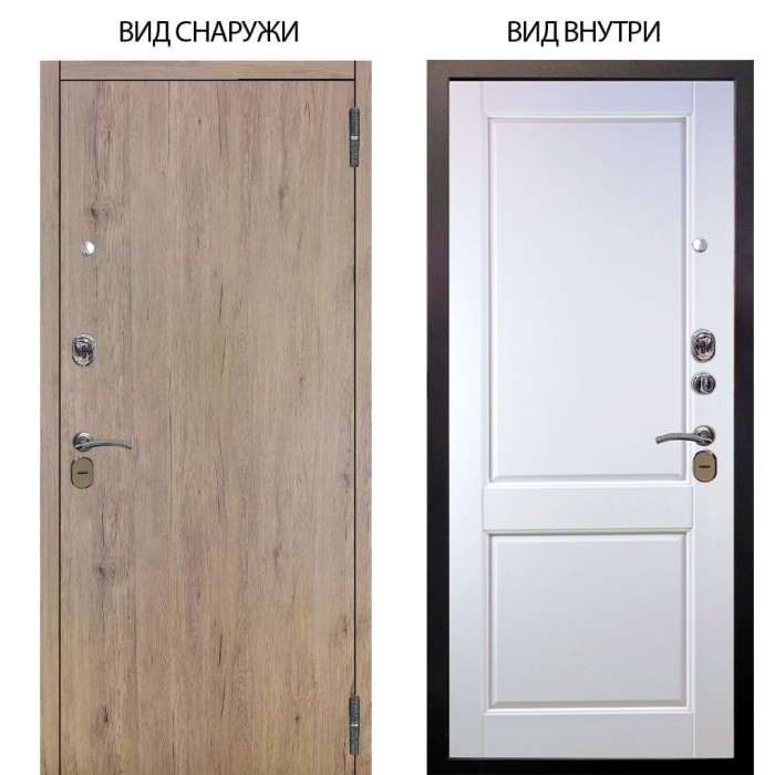 Стальная БЕРЛОГА XS / Элегант Рустик соломенный / Соренто Белая эмаль