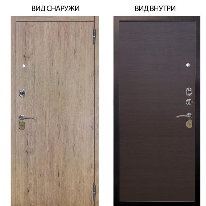 Стальная БЕРЛОГА XS / Элегант Рустик соломенный / Элегант Венге горизонт