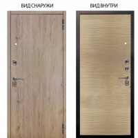 Стальная БЕРЛОГА XS / Элегант Рустик соломенный / Элегант Дорс светлый горизонт