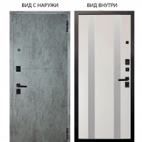 Black / Агат Темный бетон горизонт / Дуэт Белое дерево вставки Изабель