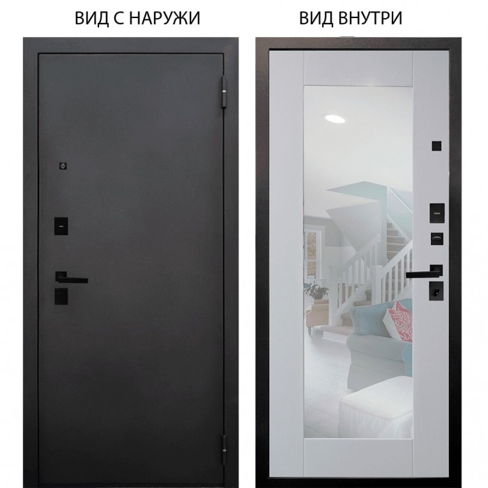 Black / BLACK металл Черный муар / Милли Роял вуд белый