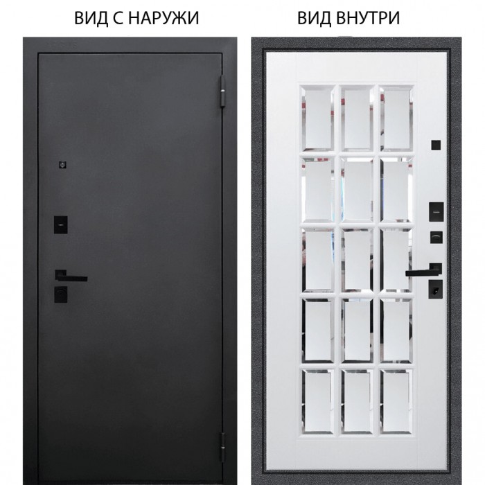 Black / BLACK металл Черный муар / Мэрелин Софт милк с фацетом и пескоструем