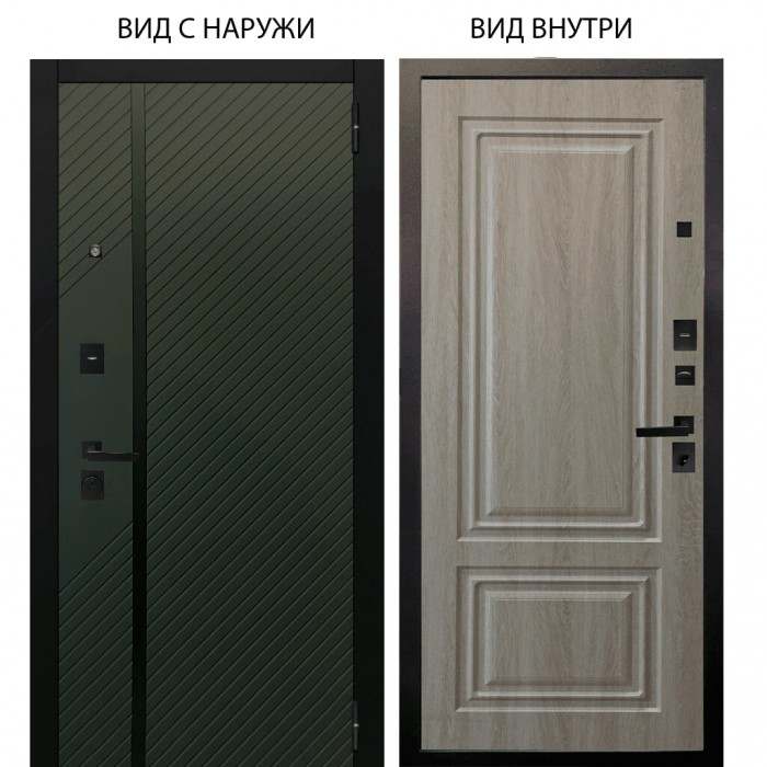 Black / Ланцет Олива софт / Элион Дуб филадельфия крем