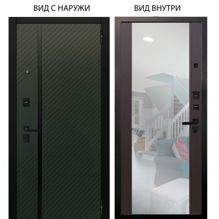 Black / Ланцет Олива софт / Вояж Венге