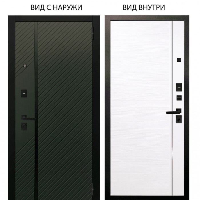 Black / Ланцет Олива софт / Гауда Роял вуд белый