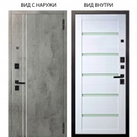 Black / Лофт Темный бетон / Александра Белый глянец