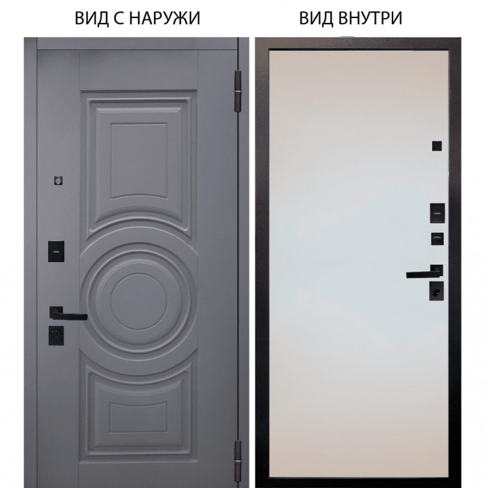 Входная дверь ARGUS Black внешняя панель Могадиш Силк флай внутренняя Под покраску