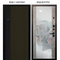 Black / Рокси Дуб рейка морение / Вояж Светлый бетон