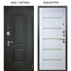 Люкс 3К металл Антик Серебро / Александра Белый глянец